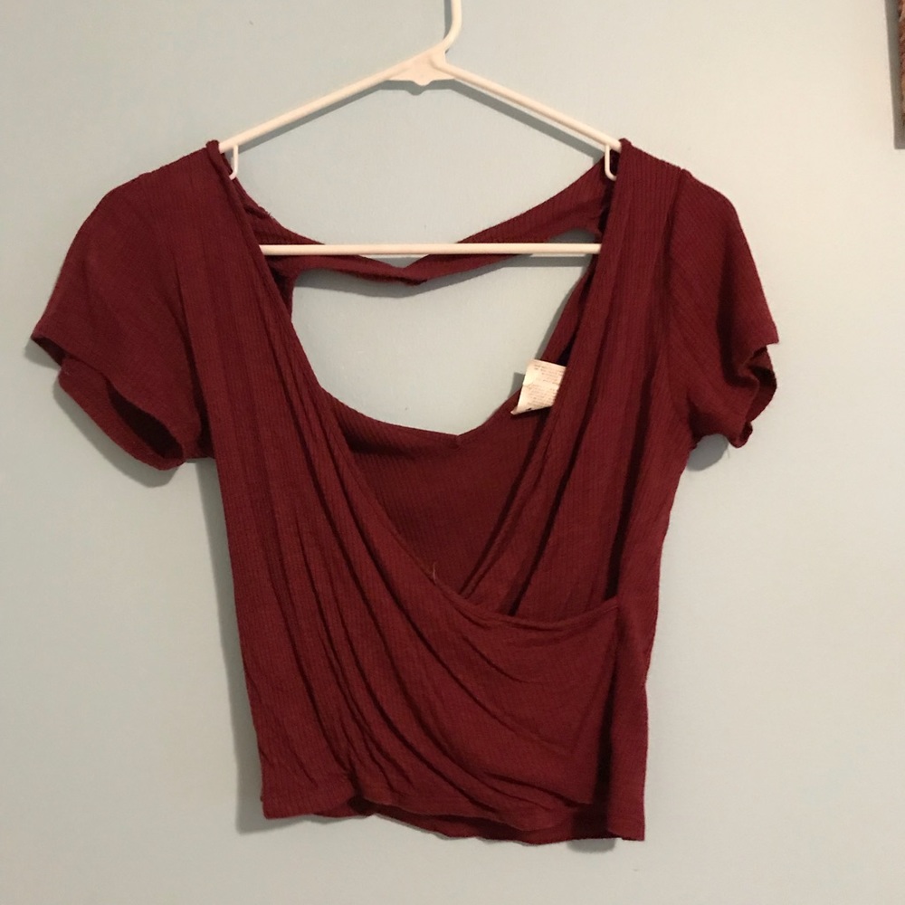 Red crop top